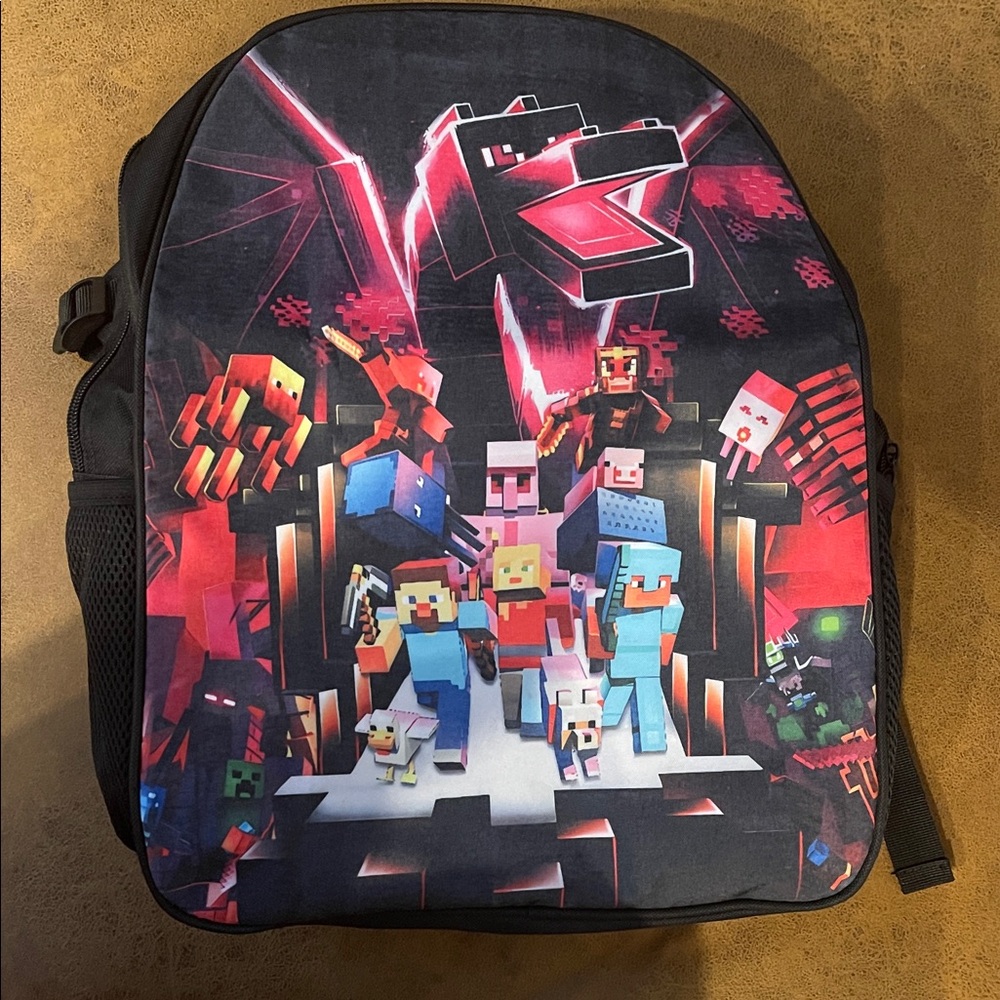 Colorful Minecraft Themed Backpack